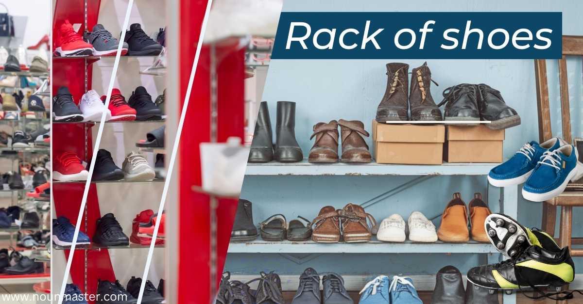 Shoe Rack Text The Correct Collective Noun for Shoes and Other Unique Terms