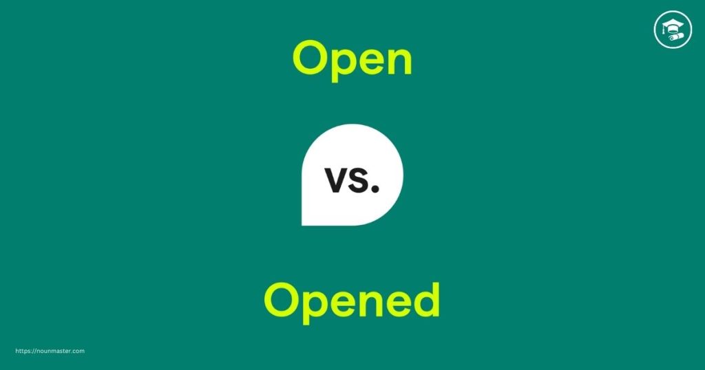 The Role of “Opened” in Different Contexts